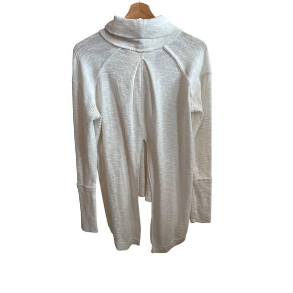We The Free by Free People White High-Low Mock Neck Sweater Top Women's Size M - Picture 6 of 7